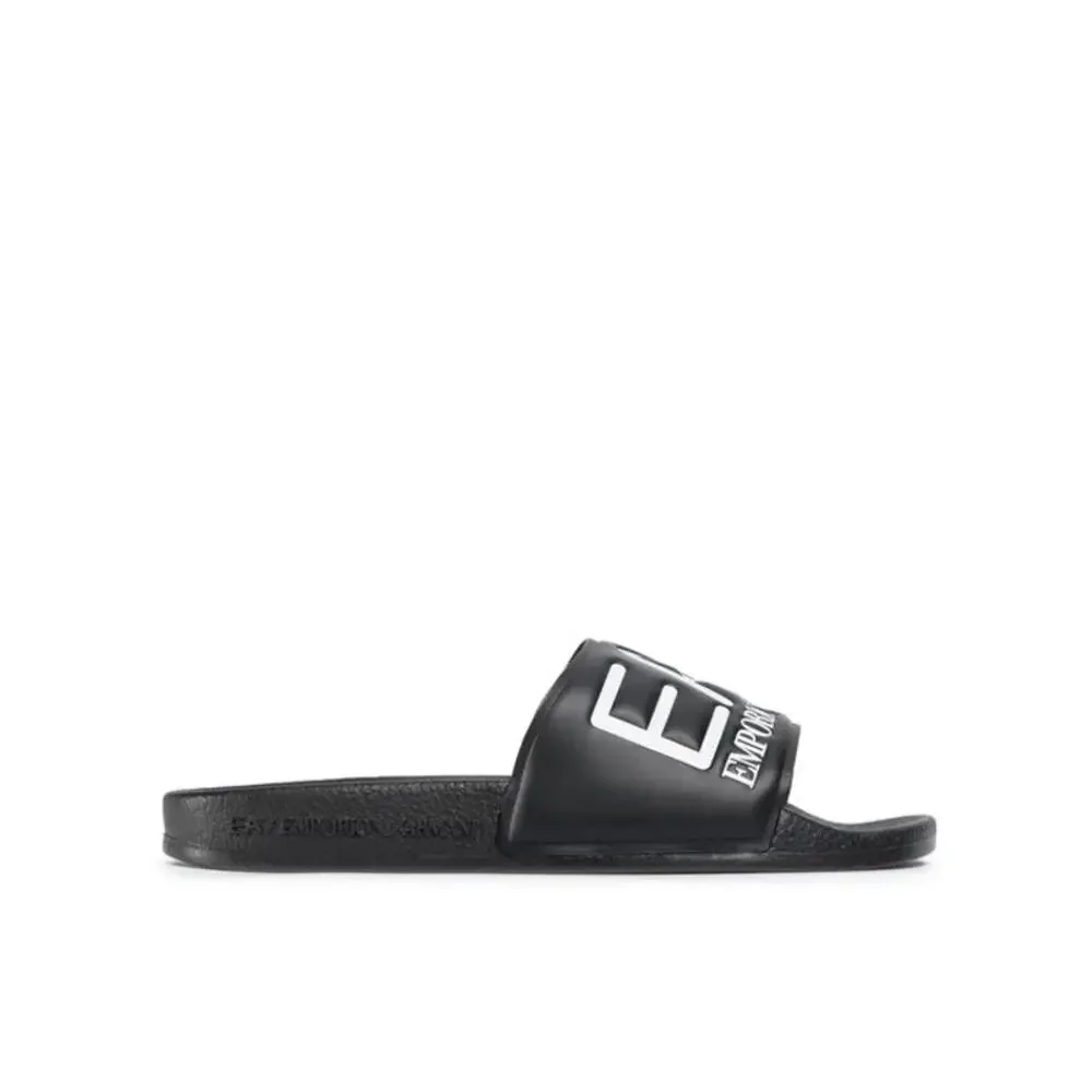 NEW EA7 Emporio Armani Mens Slide Sandals Black XCP001 XCC22 Size 11 / 44